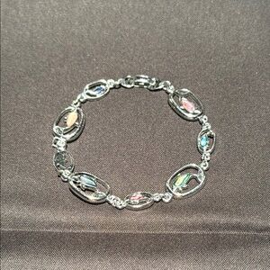 Silver Multicolor Gemstone Bracelet